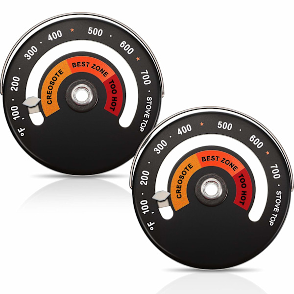 Magnetisk topptermometer for vedovn og skorstein