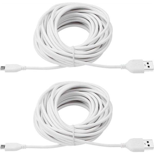 2-pack 25ft USB till Micro USB förlängningskabel kompatibel