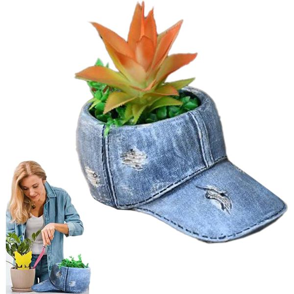 Cowboy-byxor Blomkrukor | Suckulent Blomkruka Prydnader, Kreativa Suckulent Blomkruka Prydnader, Roliga Byxor Bonsai Kruka Harts Blomkruka för Hatt