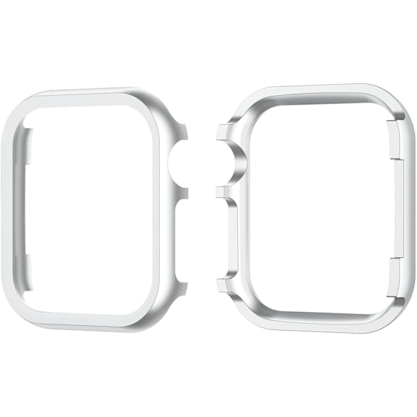 Aluminiumlegeringsetui til Apple Watch Series 7 41mm 45mm Metal Bumper Etuier til iWatch 6 SE 5 3 40mm 44mm Ramme Beskyttelsescover (Farve: Rød, Størrelse: 4