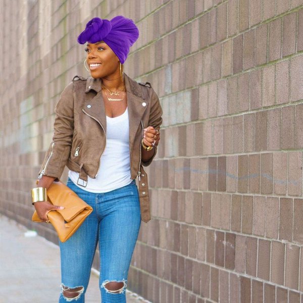 Stretch Jersey Turban Hodeplagg, Urban Hårplagg Sjal