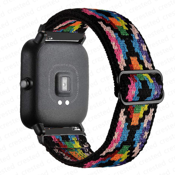 20mm/22mm Band för Amazfit Gts 4//2/2e/3/gts2 Mini/gtr 4/3/pro/gtr2/47mm/stratos Nylon Elastiskt Klockarmband Amazfit Bip Rem Bohemia color 20mm