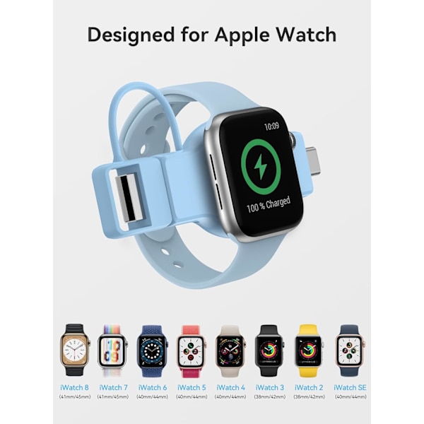 Bärbar Apple Watch-laddare. Trådlös laddare för Iwatch