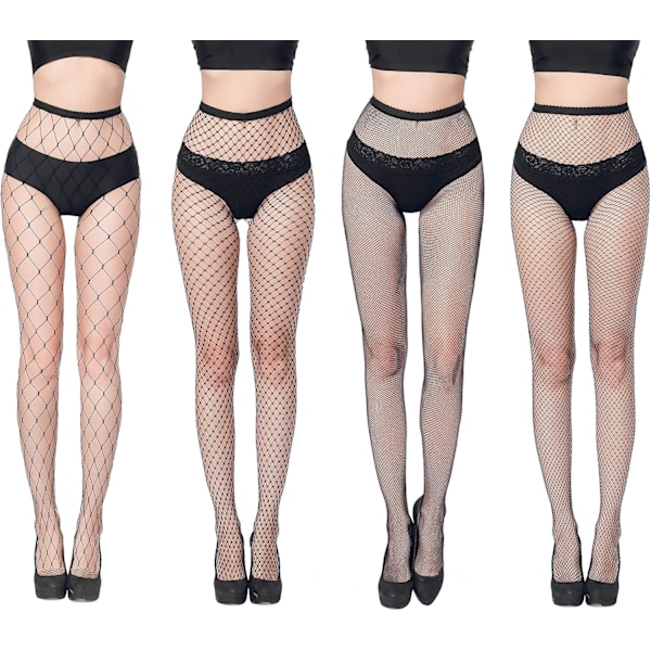 High Waist Fishnet Stockings Stockings Women's High Waist Fishnet Sheer Tights