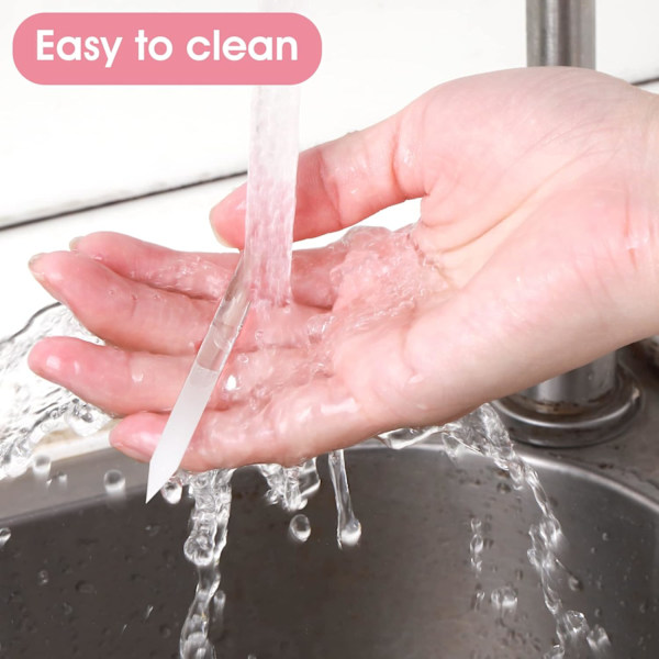 2 delar Glas Nagelband Pusher Nagelband Remover Tool Dubbelsidig