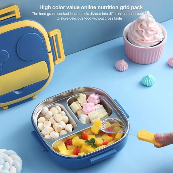 Madkasse, rustfrit stål isoleret 2/3 rum Bento Box
