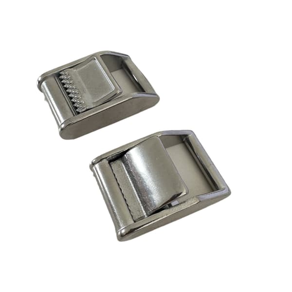 Rustfrit Stål 316 Cam Flap Spænder Tryk Cam Spænder Surringsspænde til 1\" 25mm Rem (2/PK) - Uden Rem