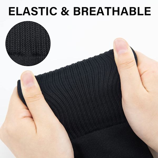 Fodboldstrømper ærmer til skinnebensbeskyttere - Sort, Team Ben Sock Sleeve