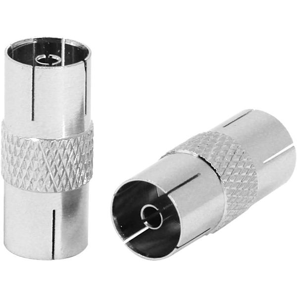 TV-koaxialantennkvinna till kvinnadapter - RF-koaxialantenn (2-pack)