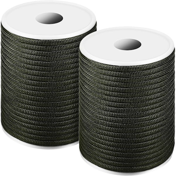 Nylonrep - 2 st 6 mm gröna multifunktionssladdar för camping