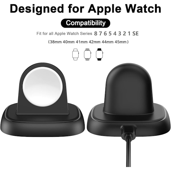 Lader for Apple Watch, Iwatch Ladestasjon med USB C