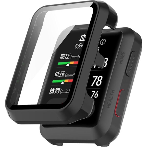 Kova PC-kotelo karkaistulla lasisella näytönsuojalla, yhteensopiva Huawei Watch D:n kanssa, kokonaisvaltainen suojakotelo Huawei Watch D:lle