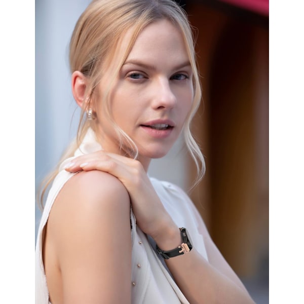 Läderarmband Kompatibelt med   Galaxy Watch 7/6/5/4 Band 40mm 44mm/Watch 6 Classic 43mm 47mm/Watch 5 Pro 45mm/Watch 4 Classic 42mm 46mm/Watch 3