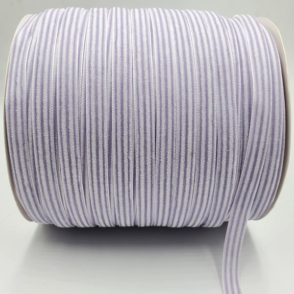 10 Yards Purple Striped Velvet Ribbon Spool, for Wedding, Gift Wrapping, Hair Bows, Home Decorating (3/8in, Purple)