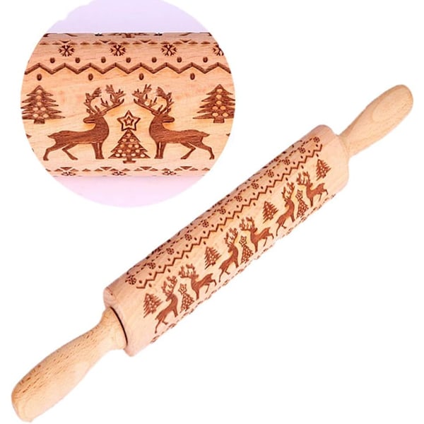 Bok Träkavel Prägling Cookie Kavel Kakedeg