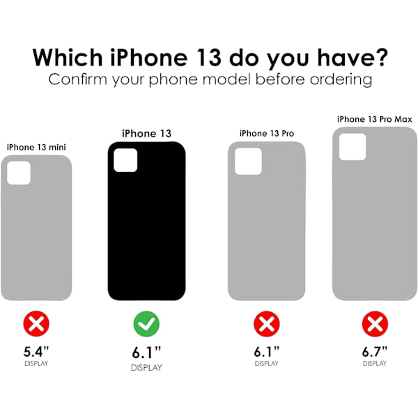NEXT SERIES med MagSafe Cover til iPhone 13 (KUN) - SORT KRYSTAL (KLAR/SORT) SORT KRYST