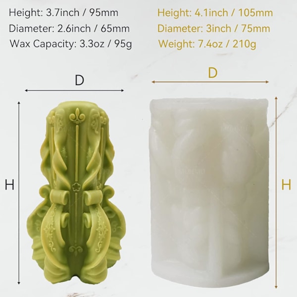Formar för ljustillverkning, 3D silikonsojavaxepoxi