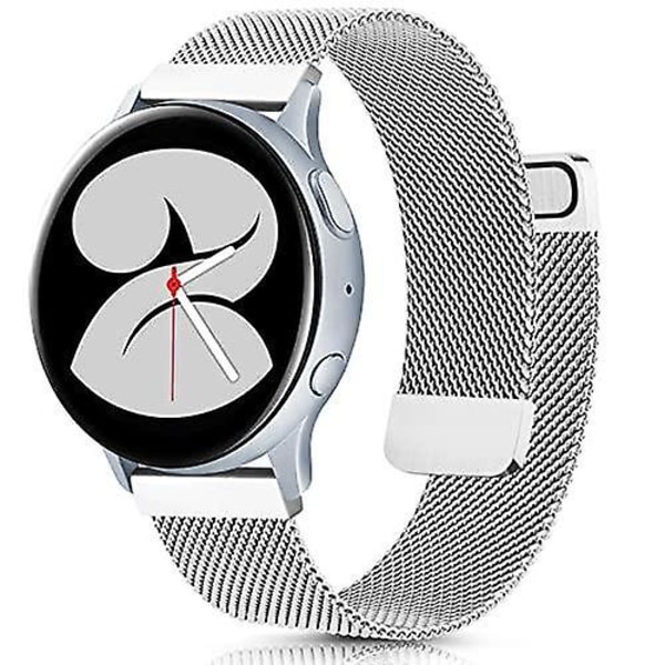 Milanese-rem för Samsung Galaxy Watch 4 Active 2 Huawei Watch Gt2 Magnetiskt spänne Metall Andningsbart armband för Amazfit Gtr Black Samsung watch 4 44mm