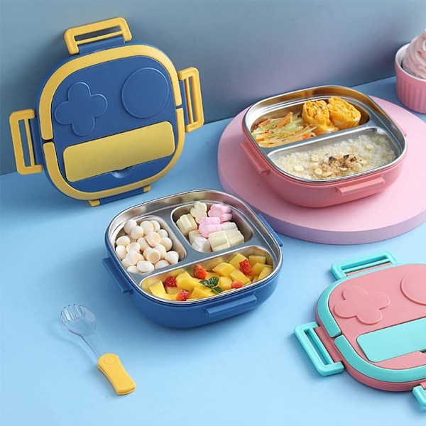 Madkasse, rustfrit stål isoleret 2/3 rum Bento Box