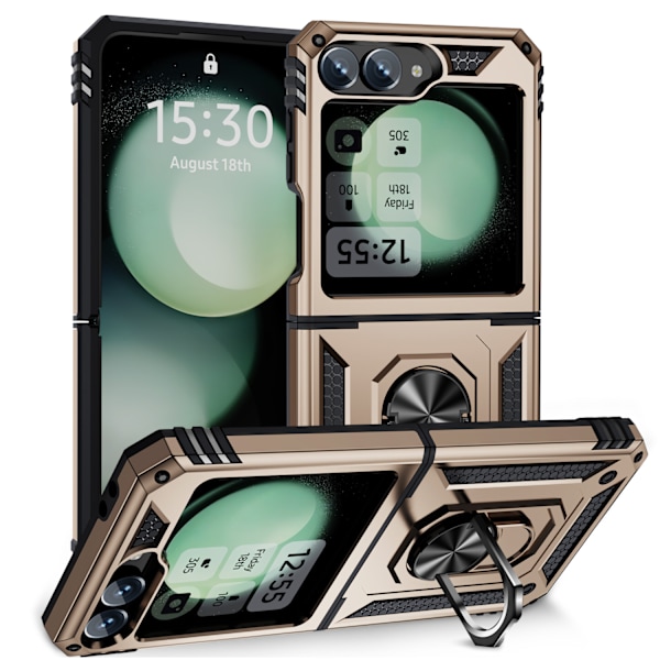 Lämplig för SAM Z Flip 6 Sergeant upp och ner vikbar mobiltelefonfodral Samsung magnetiskt fäste fallskydd 8