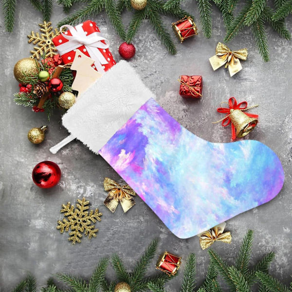 Julklapp, Personliga Julklappsstrumpor 2-pack Färgglada Färger 45,7 cm Julstrumpor Hängande Ornament Eldstad för Träddekoration