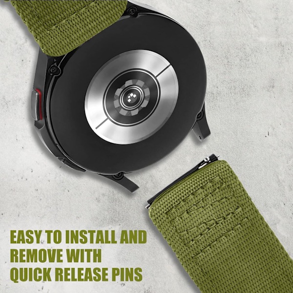 20mm Quick Release Nylon Robust Sportsur til mænd Kompatibel med   Galaxy Watch 6 Band Classic 43mm 47mm 40mm 44mm   Galaxy Watch 4/5