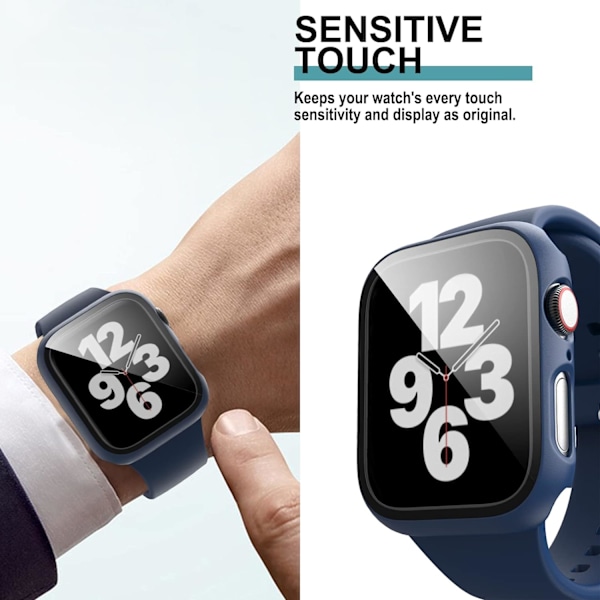 6-pakning etui for Apple Watch Series 7 41mm skjermbeskytter