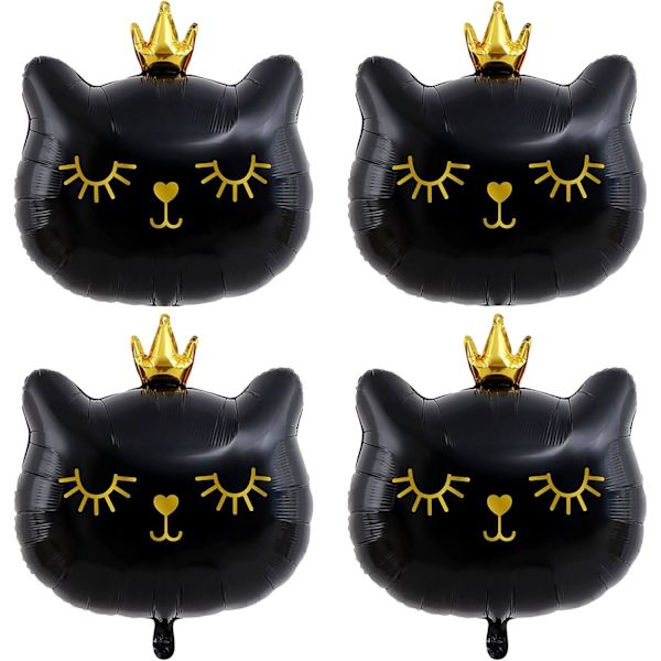 Store 22 tommers svarte katt heliumfolieballonger