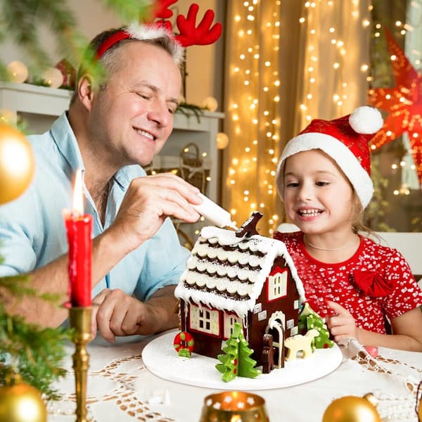 Silikonform Jul 2 Delar Silikonform Hus Chokladform Jul, 3D Silikonform Pepparkakshus Julhus Silikonformar
