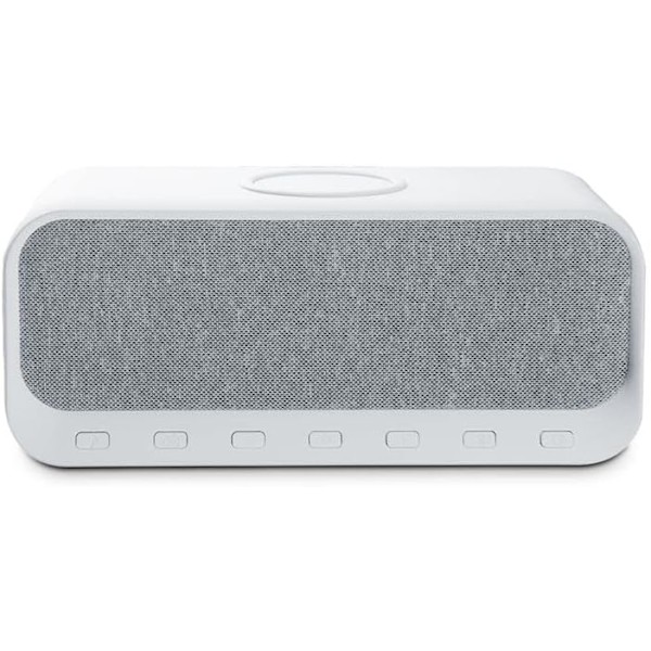 Väckarklocka Radio, Sängbords LED Väckarklocka med USB-laddare & Trådlös QI-laddning, 5.2 Bluetooth-högtalare, FM-radio för djupsövande Vit Vit