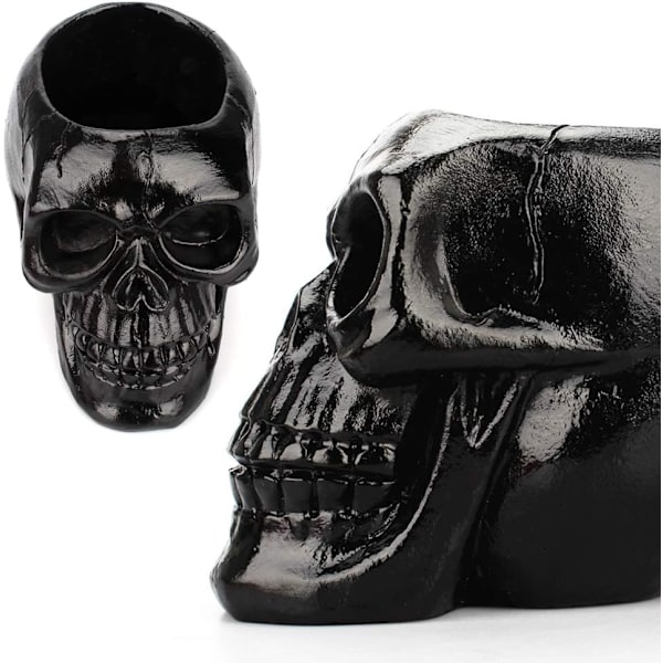 Blck Skull n & ncil Holder Skeleton Key Holder Mkeup Brush Holder flower pot Home Office Desk Supplies Orgnizer ccessory Blck Skull Black Skull