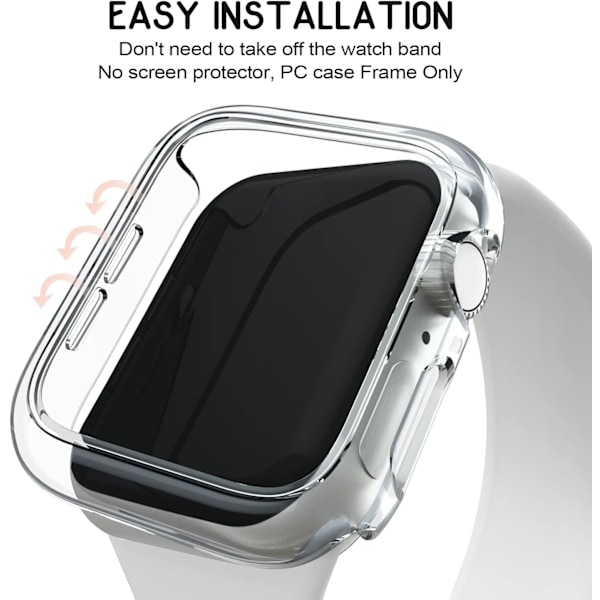 4-pak Kompatibel Apple Watch Case 42mm Series 3 2 1, Hård PC Bumper Case Beskyttelsesramme, Sort/Rosaguld/Stjerneskær/Klar A-Sort/Rosaguld/St