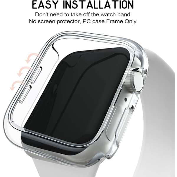 4-pak kompatibelt for Apple Watch Case 44Mm Series 6 5 4 Se, hardt datamaskin
