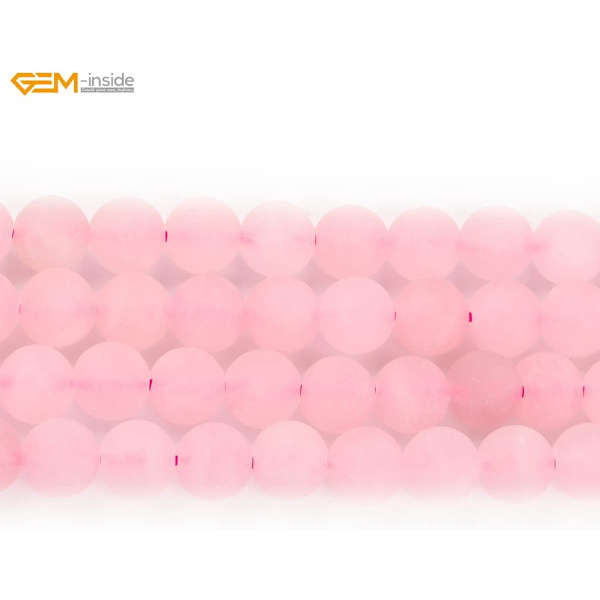 6mm Frost Matt Rosa Rose Quartz Kristallpärlor