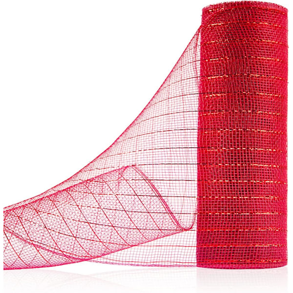 Deco Mesh Bånd, 10 tommer x 30 fod Hver rulle Metallic Foil Mesh Bånd til