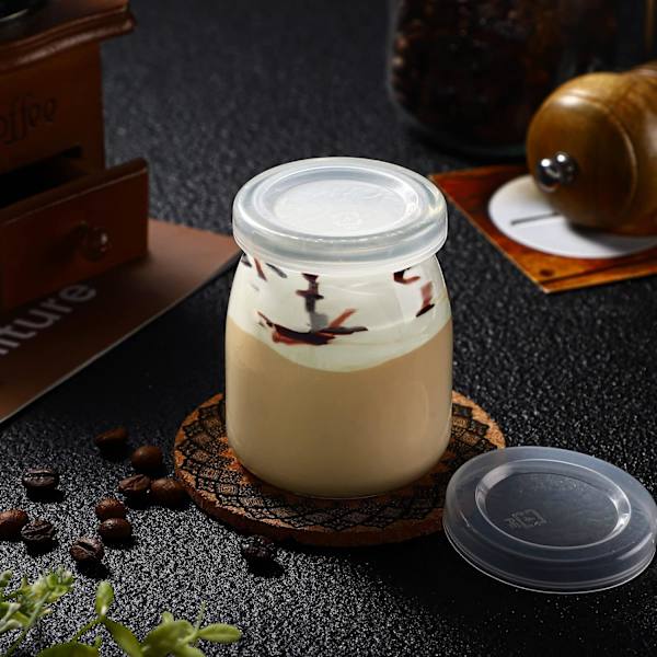 10 stk. Yoghurtburksett - Gjennomsiktig plastmatbeholdererstatning
