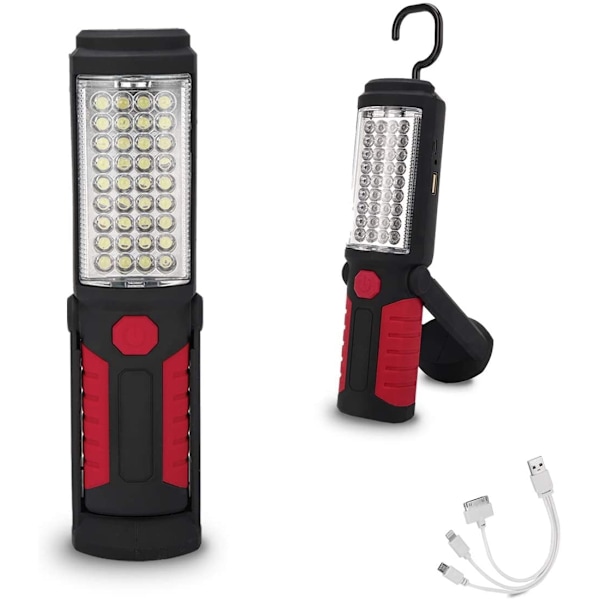 Uppladdningsbar LED-arbetslampa - Bärbar magnetisk ficklampa