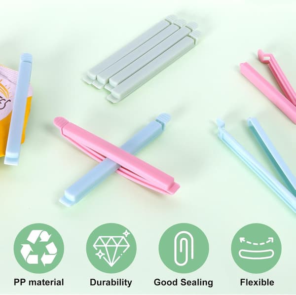 40 STK Forseglingsclips Pose Plastikpose Chip Clips Stor Størrelse Madpose Clips til Madopbevaring Køkken og Hjem (15 cm x20, 12 cm x20)