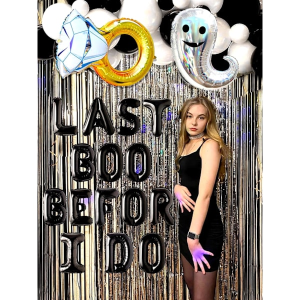 Siste Boo Før Jeg Sier Ja Dekorasjoner Boos Før Jeg Sier Ja Ballonger Halloween Brud Dusj Bachelorette Forlovelse Bach Dekor Svart Svart