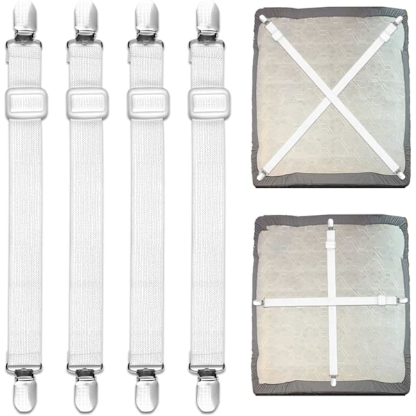 Lakanklemmer (4 stk) - Justerbare elastiske lakenstropper