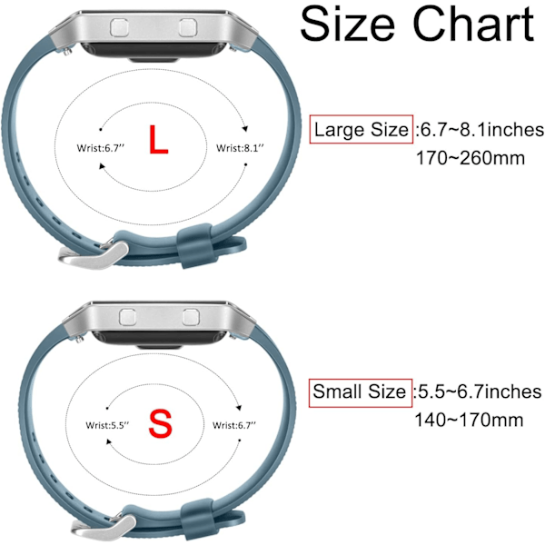 Reservearmbånd til Fitbit Blaze - Kompatibel med Fitbit Blaze (ramme ikke inkluderet)