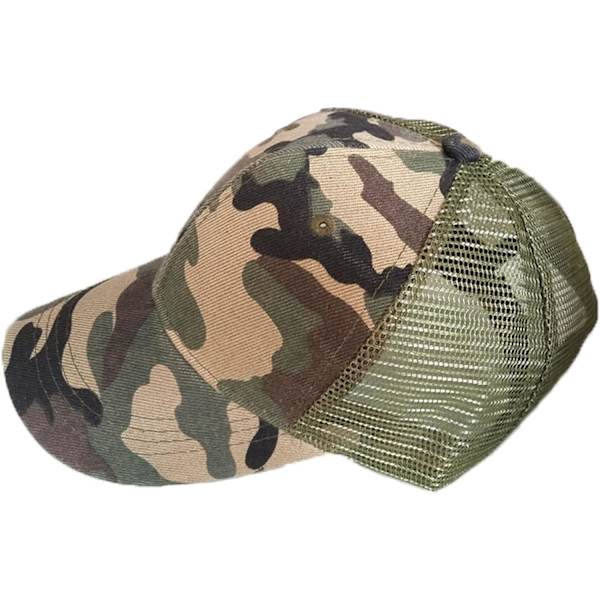 Criss Cross Hat Tvättat Sliten Baseballkeps Hästsvanshatt Hög Slarvig Bun