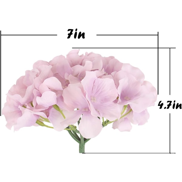 Silke Hortensiahoder Kunstige Blomsterhoder med Stilker til Hjem Bryllup