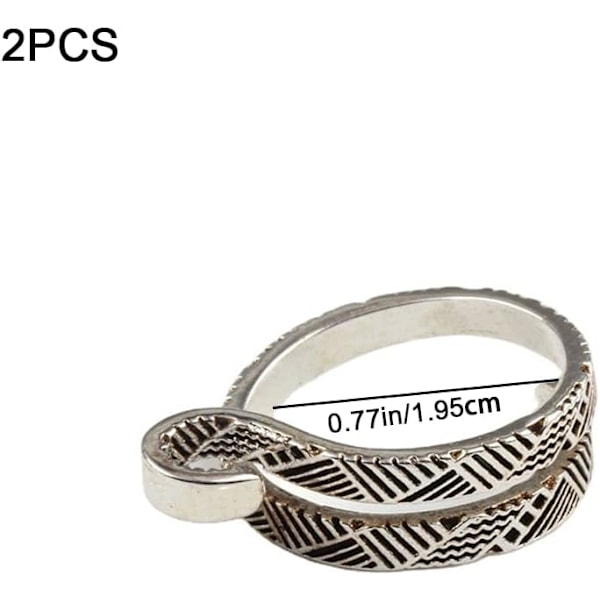 2 st Stickringar Justerbara - Flätade garnguide Stickringar för hantverk