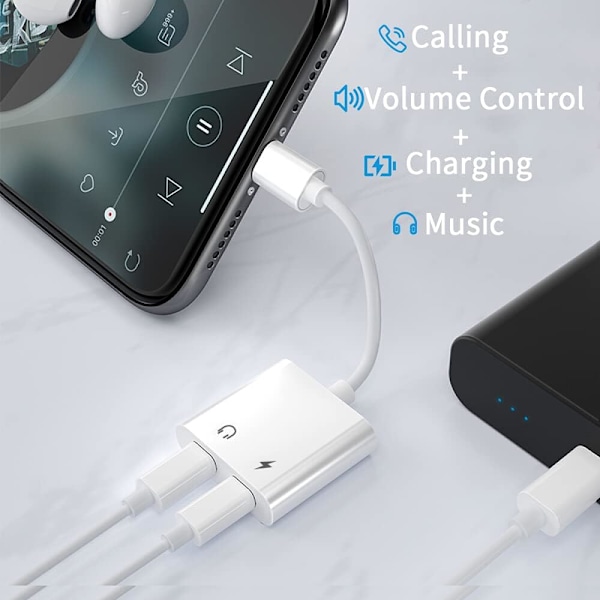 Iphone Hörlursadapter, Iphone Adapter 4 In 1 Dual