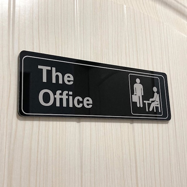 The Office-skylt - Självhäftande akrylskylt för dörr eller vägg