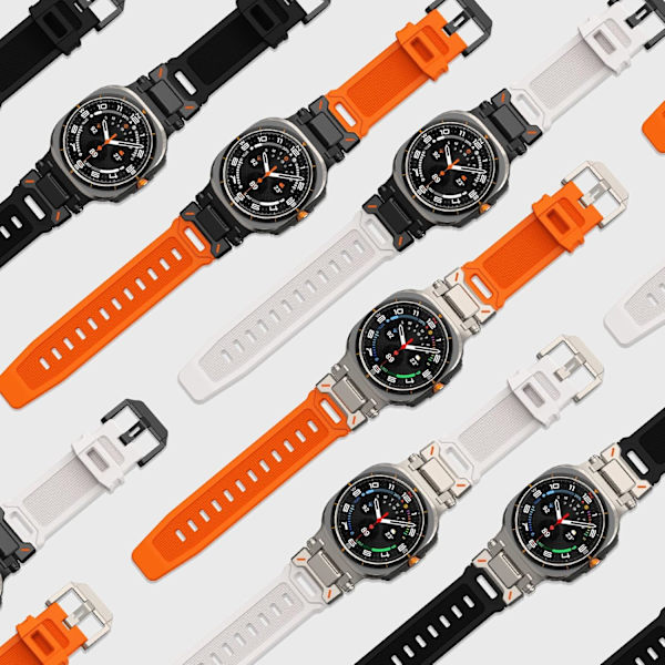 Mjukt silikonband för   Galaxy Watch Ultra 47 män kvinnor, brett robust slitstarkt silikonband med ny uppgraderad metalladapter, vattentätt andningsbart