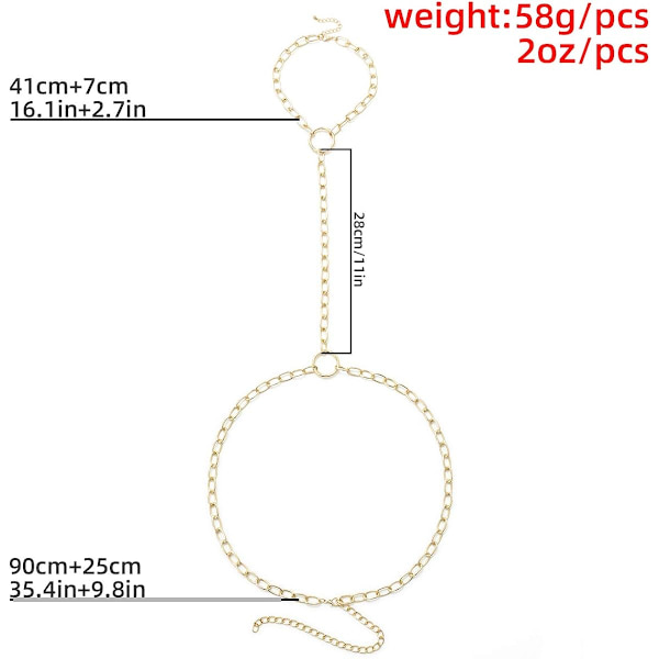 Punk kroppssele för kvinnor Sexig BH Body Chain Statement