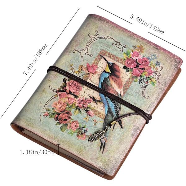Vintage Påfyllningsbar Journal - Premium Läder Traveler Notebook