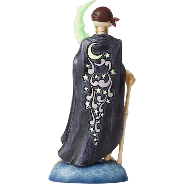 Enesco Jim Shore Heartwood Creek     Jeg giver dig månen Skelet Glød i mørke Figur, Flerfarvet